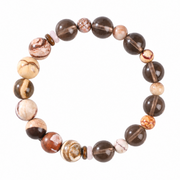 Smokey Quartz & Brown Agate Bracelet